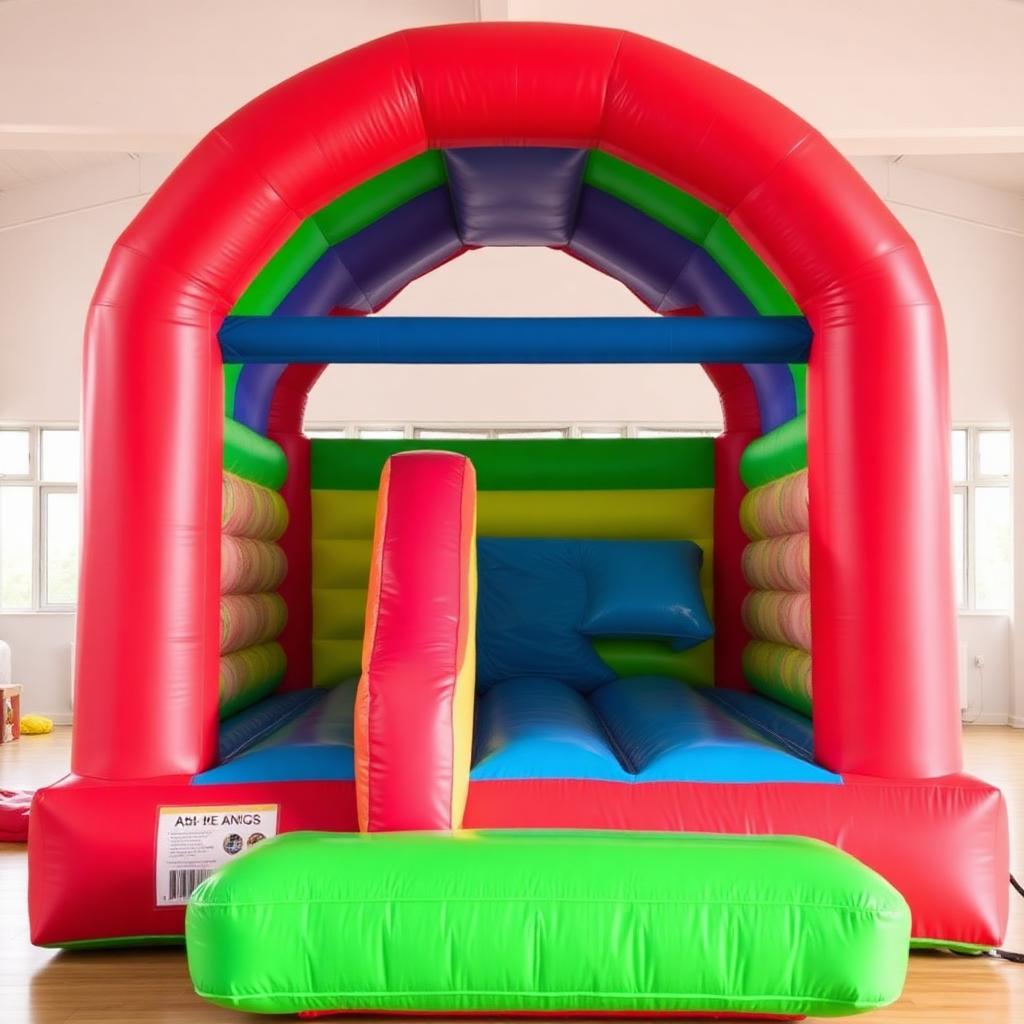 Colorful indoor bounce castle